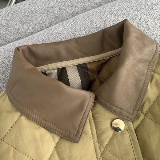 D110405新款卡其色拼接衣领儿童棉服外套女宝款 商品图7