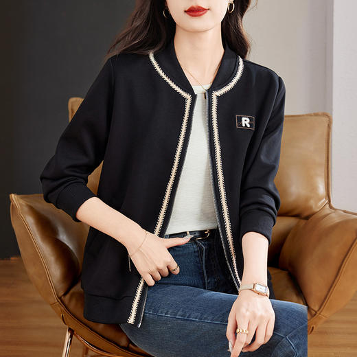 女士外套女春秋款2026年新款秋季女装中年妈妈棒球服大码上衣开衫 商品图1