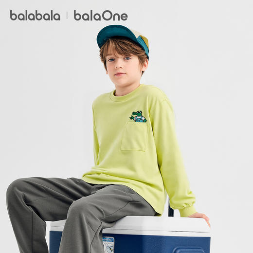 巴拉巴拉balaOne童装儿童长袖t恤2025秋季新款男女童舒适纯棉上衣 商品图2