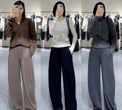 【高品质私服】【JN羊毛呢休闲直筒裤】尽显高级腔调 量感裤型，自然回弹，挺括干爽G1095-CC【无标出货 介意慎拍】 商品图1