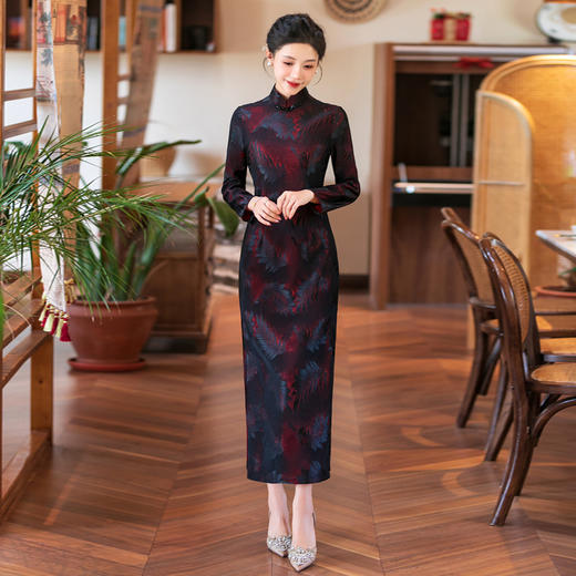 高档复合蕾丝旗袍妈妈装WXG 商品图1