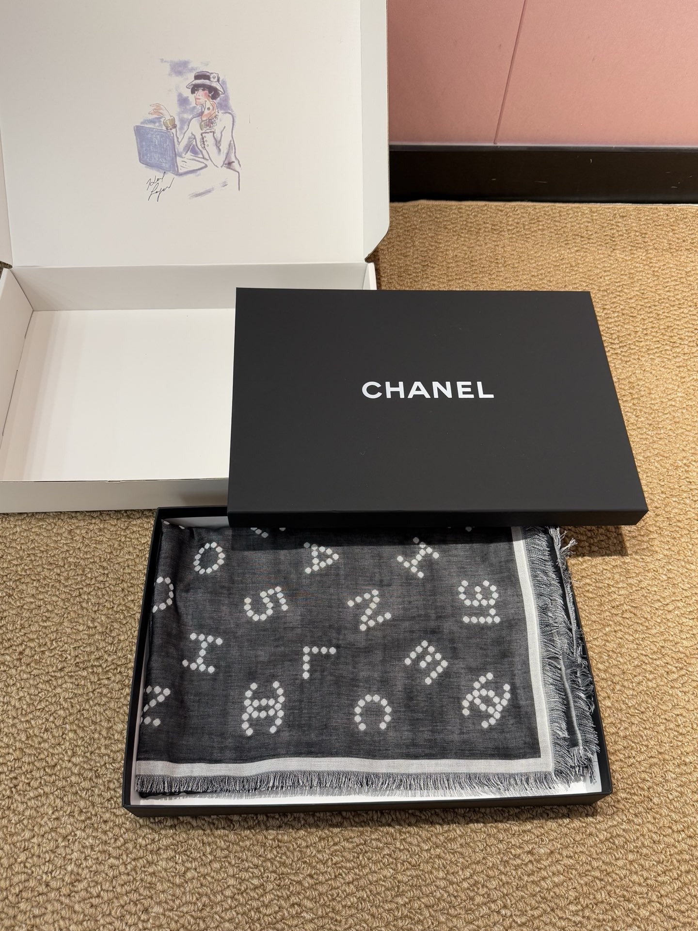 双面围巾        山茶花围巾