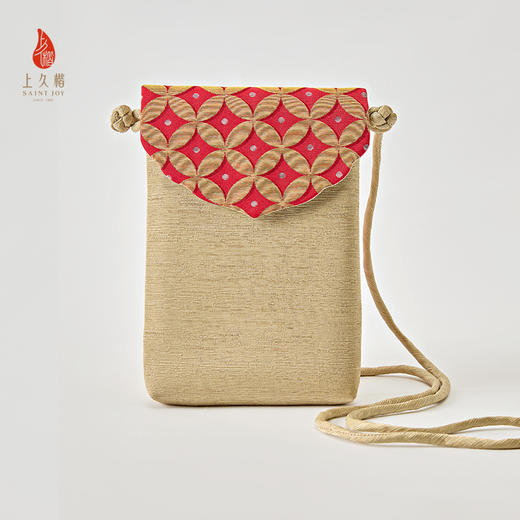 【上久楷 X 恭王府】宋锦手机包 金钱纹 红色 XB3B085205003 商品图2