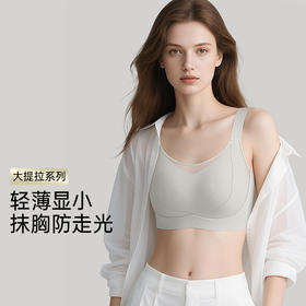 T1-💗【B-D】【大胸显小 兔耳杯】润微内衣女大胸显小显瘦提拉防下垂抹胸防走光收副乳调整型文胸罩  提拉轻薄