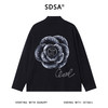 SDSA男士秋冬新款痞帅男装简约印花字母花卉半高领长袖T恤百搭潮 商品缩略图4