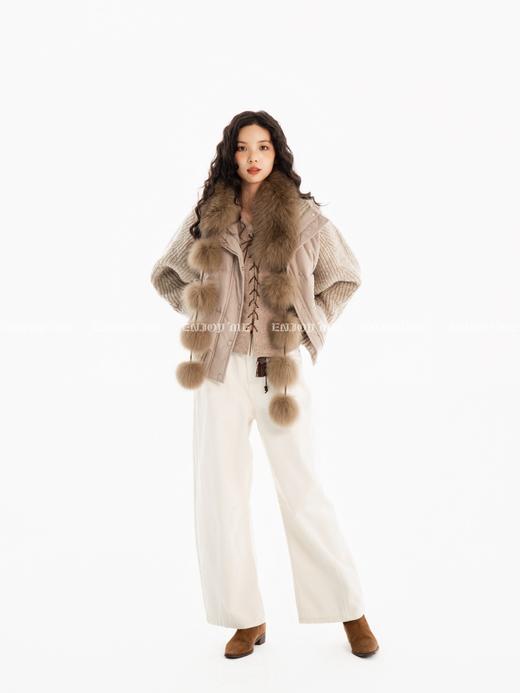 【门店同款】ENJOY冬季“游牧漫寻”针织拼接羽绒外套 167694841 商品图3