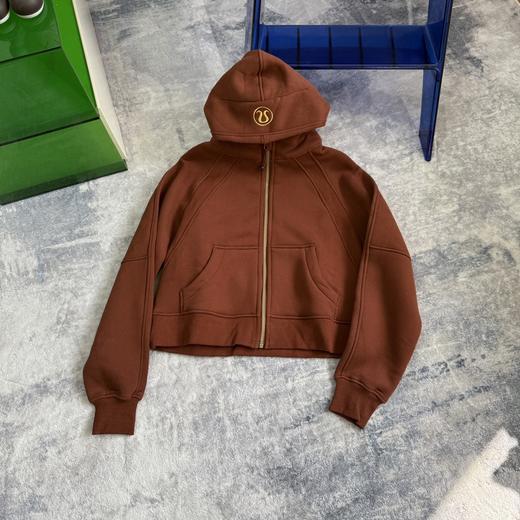 D110411女士超宽松款拉绒面料柔软亲肤拉链连帽衫外套 商品图7