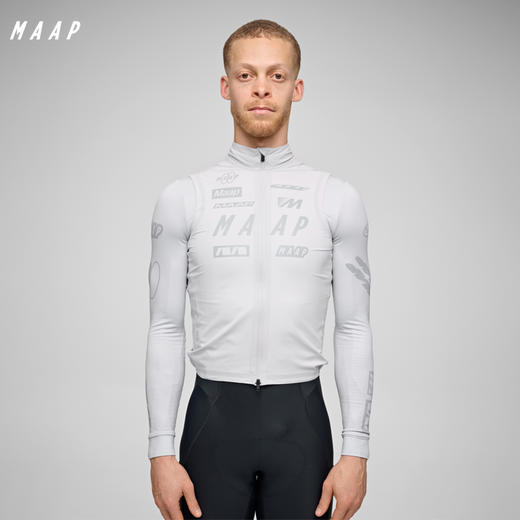 MAAP 男士 Drome 系列 防风防雨骑行马甲 冰雾灰 商品图0