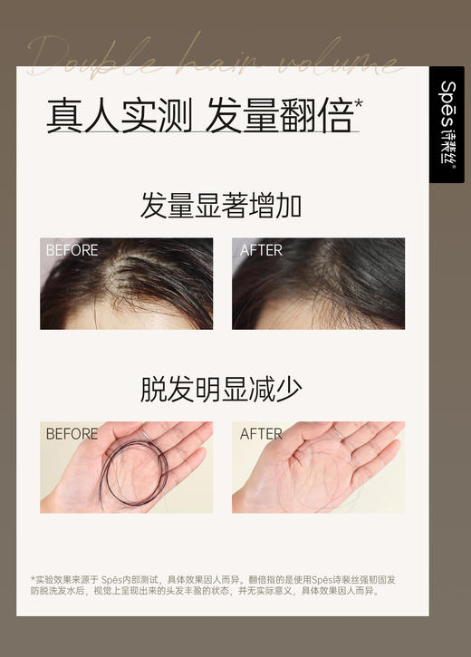 【多妈团购 spes 防脱洗发水，前50名下单送按摩梳子（每人仅限一份）】防脱大佬级成分，防脱固发，控油蓬松，充盈毛囊，双重头皮润护力 舒润维稳 强化屏障-乐果村 商品图5