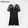 oldcolour欧珂夏季设计感休闲简约日常黑色短袖连衣裙女GN21101750 商品缩略图0