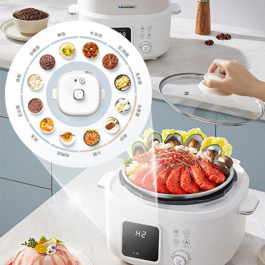 【蓝宝双盖电压力锅4L】是压力锅也是汤锅  煮饭/煲汤都可以~ 商品图4
