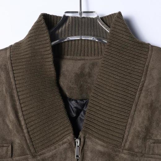 42764SDSA男士秋冬新款痞帅男装休闲绒面拼接拉链V领夹克外套百搭时尚 商品图2