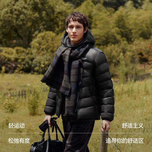 森马羽绒服男冬季90绒子轻量鹅绒服2025新款情侣款可拆卸连帽外套 商品图3