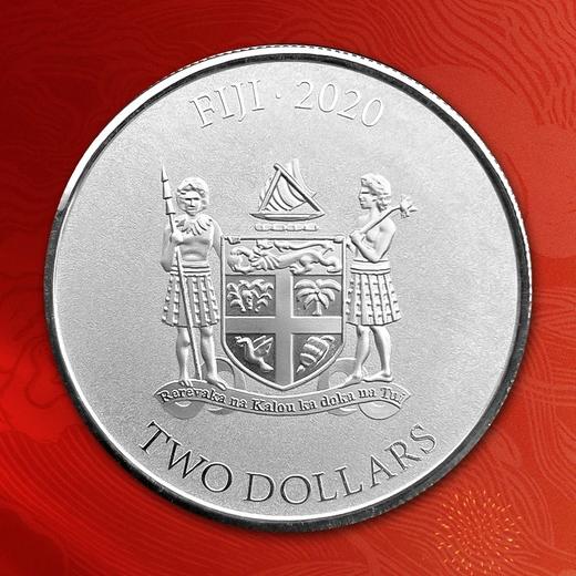 五福临门超高浮雕银币 重1盎司 原盒原证 斐济发行 商品图2