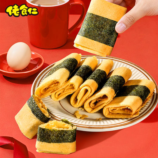 【佬食仁 海苔凤凰卷】甄选食材 蛋香浓郁 酥脆可口 海苔+鸡蛋+小麦 口感丰富 商品图2