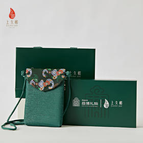 【上久楷 X 恭王府】宋锦手机包 彩画蝙蝠 墨绿XB3B085205001