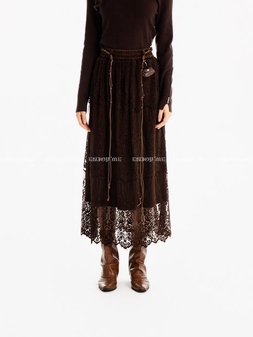 【门店同款】ENJOY冬季挂绳腰带蕾丝A字裙 167696855 商品图0