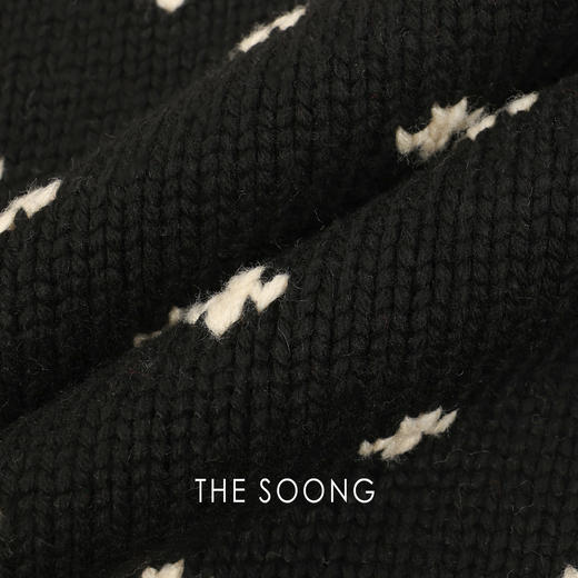 THESOONG|暖冬"费尔岛"经典加厚羊绒羊毛粗针交织撞色毛衣HWMY8165 商品图7