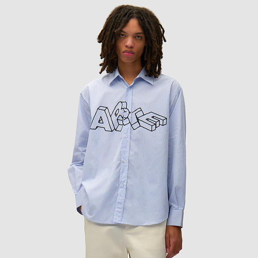 Arte Blocks Shirt 艺术字条纹长袖衬衫 商品图0