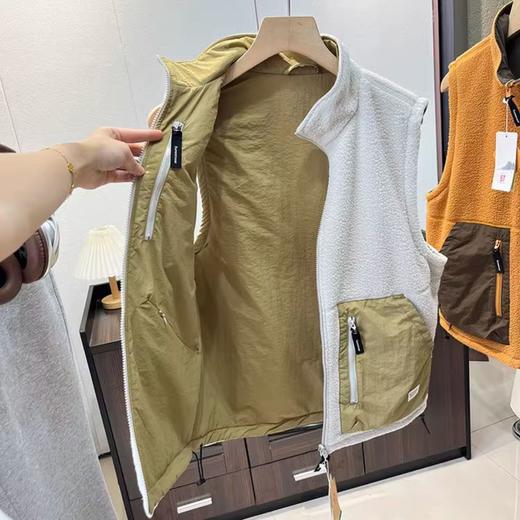 摇粒绒抓绒背心！2025新款双面山系风高领拉链保暖情侣男女同款马甲！ 商品图2