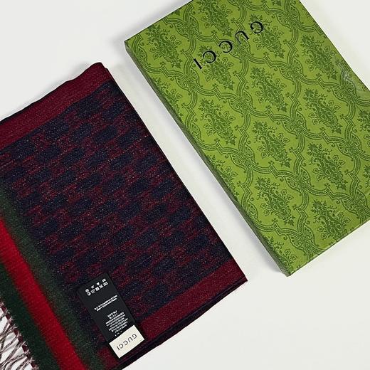 【礼盒礼袋】GUCCI古驰 双面小标GG图案 羊绒围巾 男女同款 商品图11