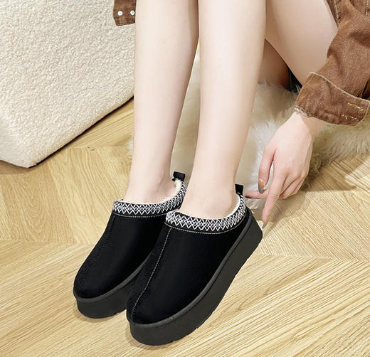 【加购两双到手79.9元】Cade Konty 冬款加绒雪地靴半拖/勃肯鞋 加绒保暖 轻便舒适 商品图3