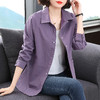纯棉休闲夹克外套女春秋2026新款大码妈妈中长款风衣女士衬衫上衣 商品缩略图1