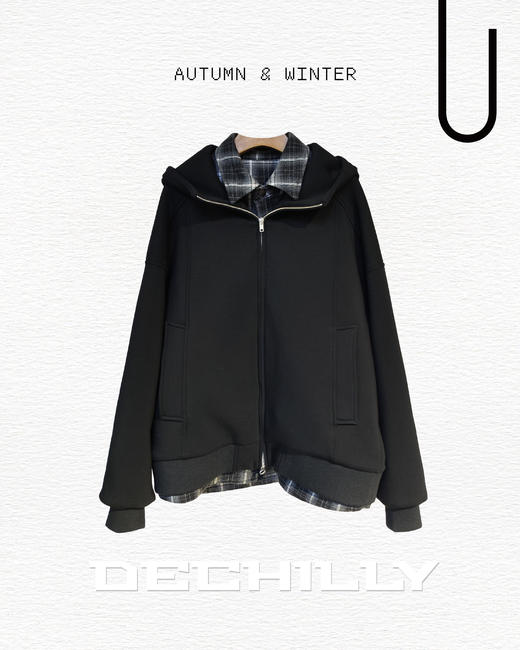 543874536卫衣假两件羽绒服 商品图0