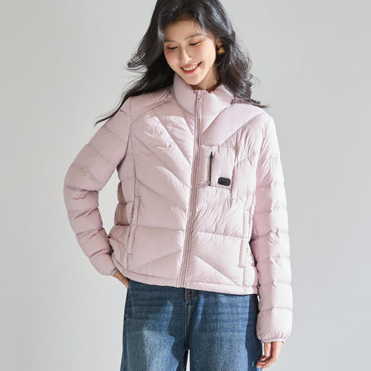 「高货sh」全新升级【铂金会员809/天猫1099/差价290】(92345)洛诗琳2025秋冬立领不规则绗缝短款90白鹅绒短裤羽绒服女 商品图0