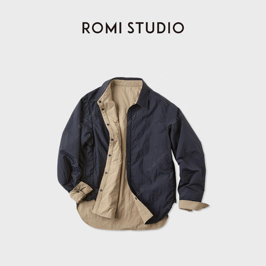 ROMI STUDIO“率性自我”轻量感双面撞色锦纶衬衫式外套RWCAS66281 商品图0