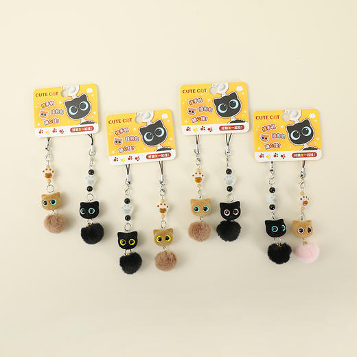 创意毛绒玲珑猫咪对装挂件纪念日百货门店同款166744026 商品图0
