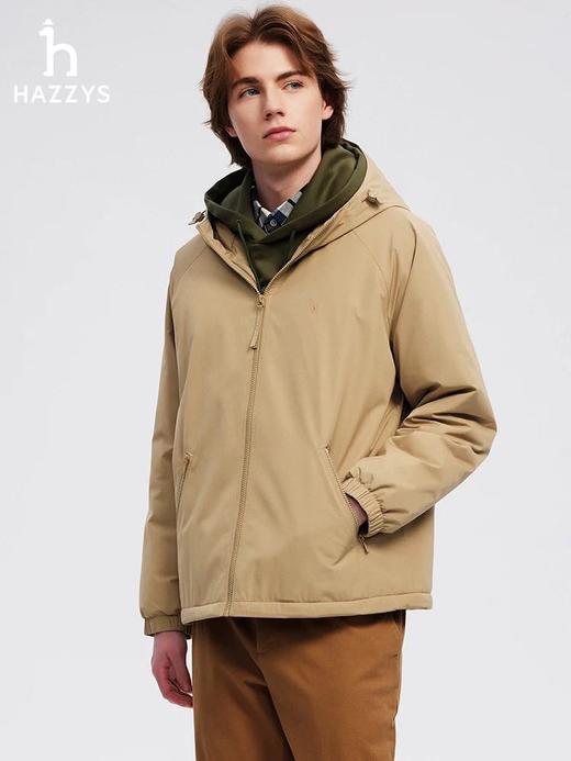 哈吉斯男士连帽加绒加厚夹克休闲棉服 商品图1