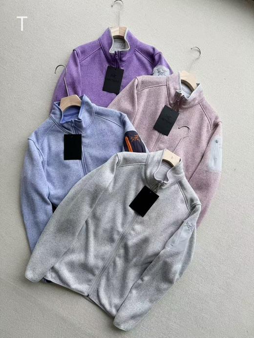 D110429秋冬COVERT玛卡龙配色刺绣版本立领开衫轻量抓绒外套男女同款 商品图0