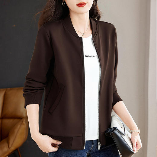 大码女装棒球服外套女2026春秋新款女士休闲百搭开衫夹克上衣薄款 商品图1