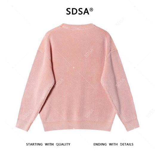 22120SDSA男士秋冬新款痞帅男装慵懒风简约刺绣字母圆领毛衣百搭宽松 商品图5