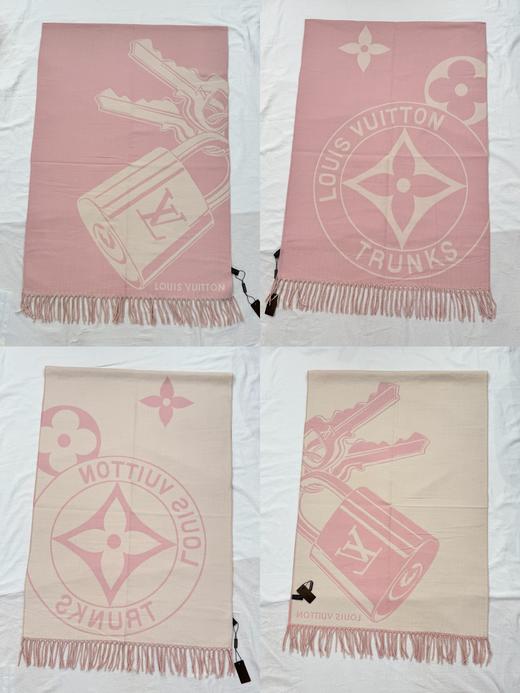 D110432锁头满印双面提花披肩围巾两用款流苏围巾 商品图9