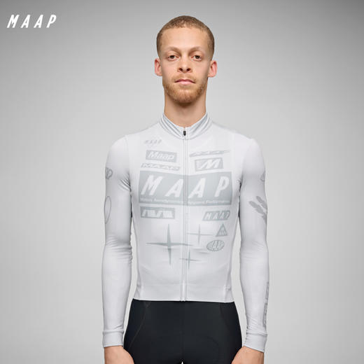 MAAP 男士 Drome 系列 加绒长袖骑行服 冰雾灰 商品图0