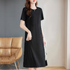 宽松a字连衣裙女夏2026新款胖mm大码黑色女士休闲气质裙子高级感 商品缩略图1
