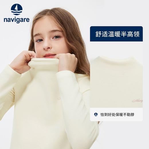 【纳维凯尔】【120-165】意大利小帆船女童半高领羊绒保暖打底衫 商品图4