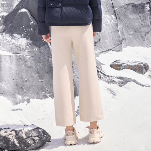 半身缘女裤 秋冬时尚舒适柔软保暖百搭显瘦休闲裤254102U30320076 商品图4