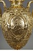 独角鹿西洋古董 19世纪法国出品新文艺复兴风格古典神话人物主题铜鎏金精雕双耳带盖花瓶 商品缩略图3