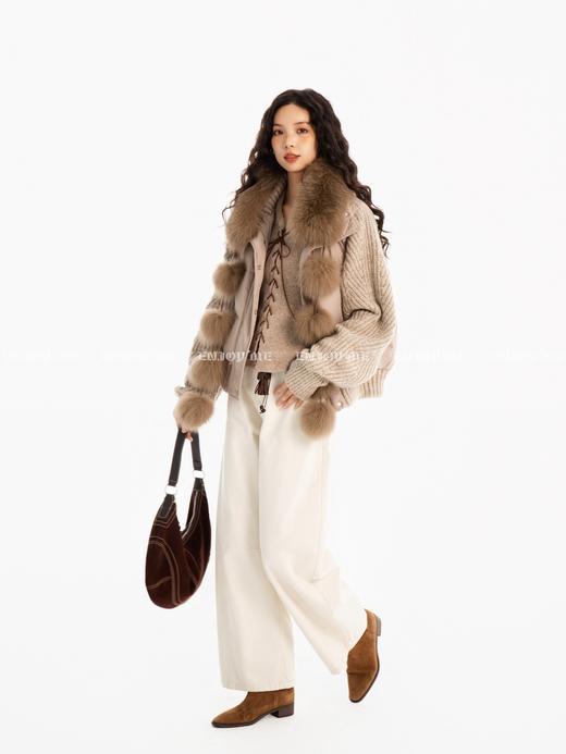 【门店同款】ENJOY冬季“游牧漫寻”针织拼接羽绒外套 167694841 商品图2