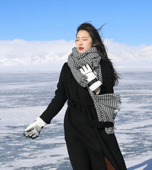 国内现货MaxMara纯羊绒格子围巾1450元配购物袋 商品图2