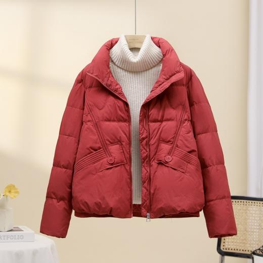 丁摩轻薄羽绒服女短款新款韩版时尚宽松白鸭绒小个子百搭AL8850 商品图3