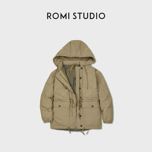 ROMI STUDIO“羽绒夹克”90白鹅绒收腰抽绳防风羽绒外套 RWCAWY5912 商品图3