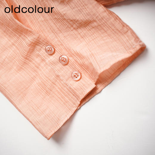 oldcolour夏季时尚休闲宽松通勤日常纯色短袖连衣裙女GO21101787 商品图3