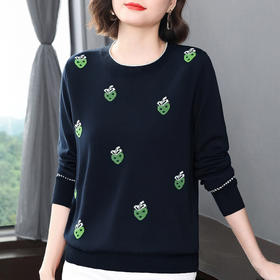 大码女士毛衣打底衫秋冬内搭2026新款爆款宽松圆领套头针织衫上衣