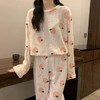 2025秋冬款水蜜桃印花珊瑚绒睡衣睡裤暖暖套装卡通甜美家居服女 商品缩略图2