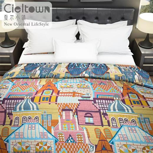 4楼Eubelle欧蓓 Cieltown夏尔小镇纯棉多功能毯乐高小镇休闲毯 吊牌价：199-299元 活动价：159-229元 商品图0