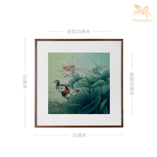 铜师傅 手工錾刻 铜雕画《鸳鸯荷花》客厅玄关画沙发背景墙装饰画 商品图6